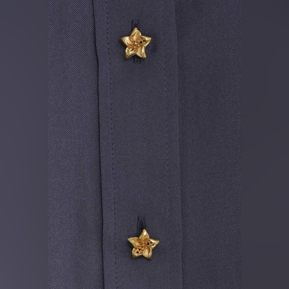 ZIMMERMANN LYRICAL RELAXED SHIRT PARADISE NAVY size 0 - Picture 4 of 4